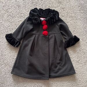 Goodlad girls fancy faux fur pea coat jacket